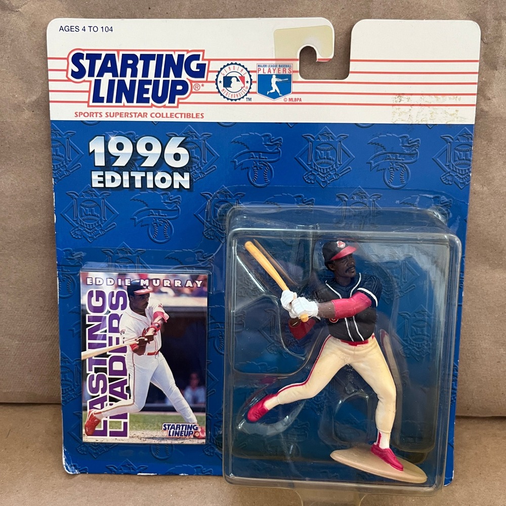 1996 Starting Lineup Eddie Murray Cleveland Indians Figure with Trading Card